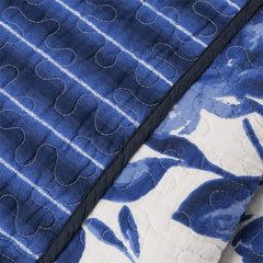 100% Cotton Floral Red Flower 3pcs Printed Quilted Quilt Pillowcase Free Shipping