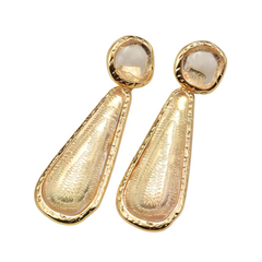 Geometric Water Drop Resin Earrings