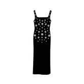 Pre Order: Beaded Crystal Slim Fit Maxi Dress