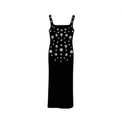 Pre Order: Beaded Crystal Slim Fit Maxi Dress