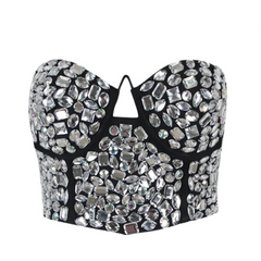 Diamond-Encrusted Strapless Corset