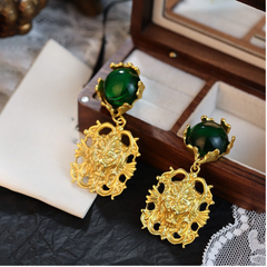 Retro Flower Irregular Earrings