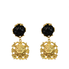 Retro Flower Irregular Earrings
