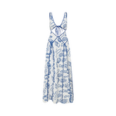 Vintage Hollowed Out Print Dress