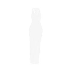 Solid V-Neck Sleeveless Maxi Dress