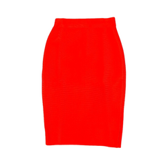 Solid Bandage Midi Skirt
