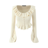 Wooden Ear Slim Fit Short Knitted Top