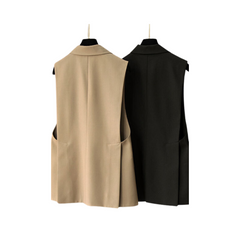 High-End Minimalist Solid Vest
