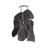 Handmade Faux Pearl Flower Backless Halter Neck Top