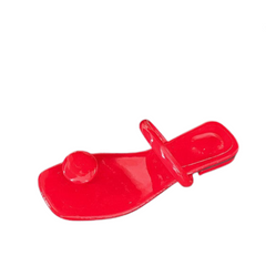 Square Clip Toe Patent Leather Sandals