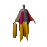Vibrant Long Cardigan with Scarf - WINI