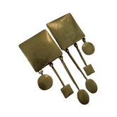 Retro Irregular Geometric Exaggerated Clip On Earrings