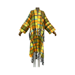 Plaid Long Sleeve Cardigan - WINI