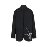 Orchid Embroidery Black Craft Suit Jacket