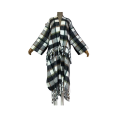 Plaid Long Sleeve Cardigan - WINI