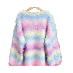 Gradient Knitted Loose Sweater
