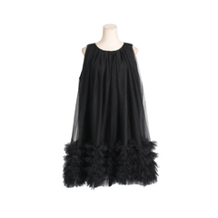 Elegant Solid Patchwork Sleeveless Dress