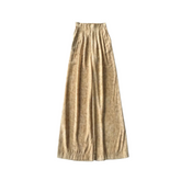 Silk Pleated Wide Leg Pants