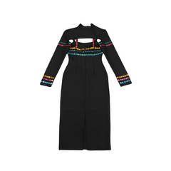 Rhinestones Sling Bandage Dress + Shawl Set