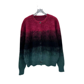 Gradient Mohair Knitted Cardigan