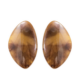 Oval Resin Beaded Pendant Earrings