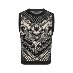 Small Plaid Jacquard Vest + Plaid Long Skirt Set