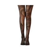 Casual Mesh Hollowed Out Snake Pattern High Waisted Stockings
