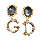 Retro Asymmetrical Clip Earrings