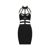 Sexy Hollow Out Halter Neck Bandage Dress