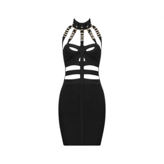 Sexy Hollow Out Halter Neck Bandage Dress