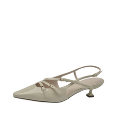 Pointed Toe Stiletto Patent Leather Sandals
