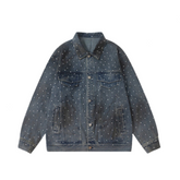 Hot Diamond Distressed Loose Denim Jacket