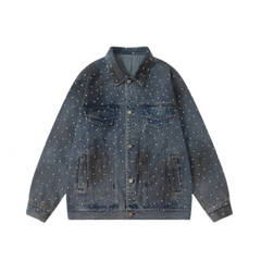 Hot Diamond Distressed Loose Denim Jacket