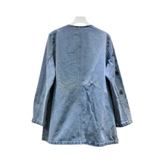 Pre Order: Bead Studded Front Pockets Denim Jacket