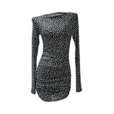 Polka Dot Sexy Long Sleeved Bodycon Mini Dress