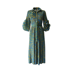 Fungus Sleeves Maxi Sunday Dress