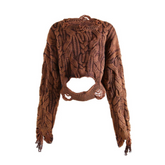 Tassel Distressed Hollow Knitted Sweater