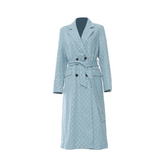 Pre Order: Blue Luxury Wait Tie Trench Coat