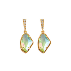 Irregular Crystal Glass Dangle Drop Earrings