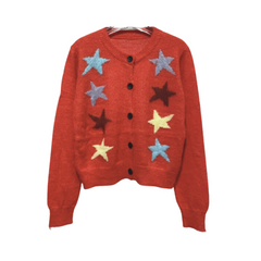 Eight Stars Button Up Knitted Sweater