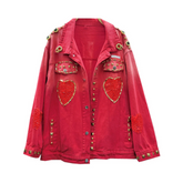 Hearts & Metals Red Denim Jacket