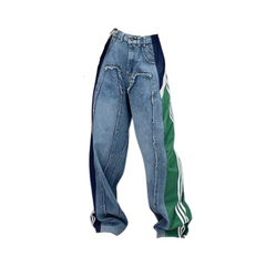 Trace Sides Denim Baggy Jeans