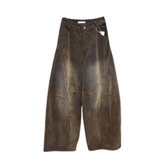 Washed Rust Loose Straight Leg Denim Jeans