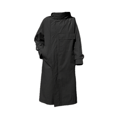Stand Collar Long Sleeved Straight Tube Trench Coat