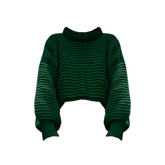 Balloon Sleeves Alpaca Knitted Sweater