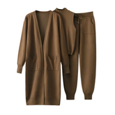 Three-Piece Wool Blend Loungewear Set