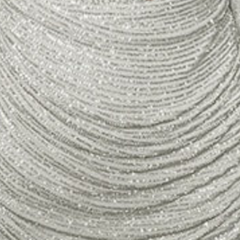 Steel Ring Pleated Padded Shoulder Deep V-Neck Dress