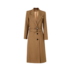 Warm Woolen Solid Long Coat