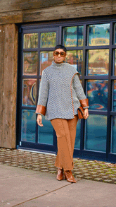 Vegan Leather Edging Stripes Shawl Jacket - @theestylishp