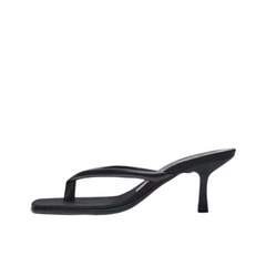 Pre Order: Black Flip Toe Stiletto Sandals